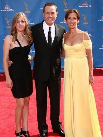 Bryan Cranston with his wife and daughter